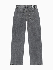 Buy 여성 90's 스트레이트핏 그레이 데님 in color GREY STEPPED RELEASE HEM