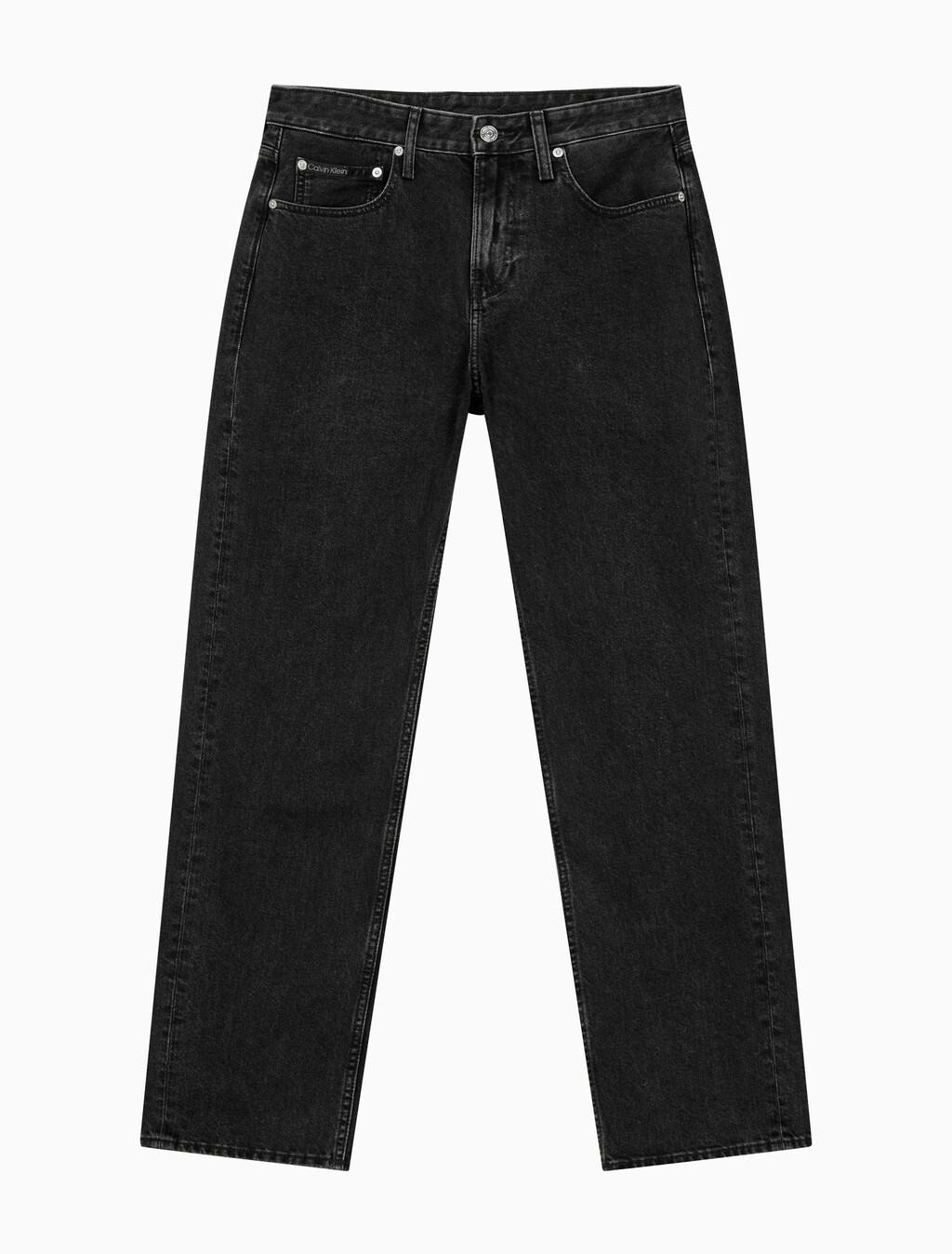 Buy 남성 90's 스트레이트핏 블랙 데님 in color WASHED BLACK LOGO LACE