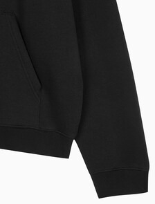 Buy 남녀공용 커브드로고 후디 in color CK BLACK