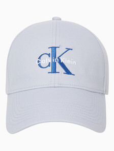 Buy 남녀공용 CKJ 모노그램 엠브로이더리 볼캡 in color Light blue