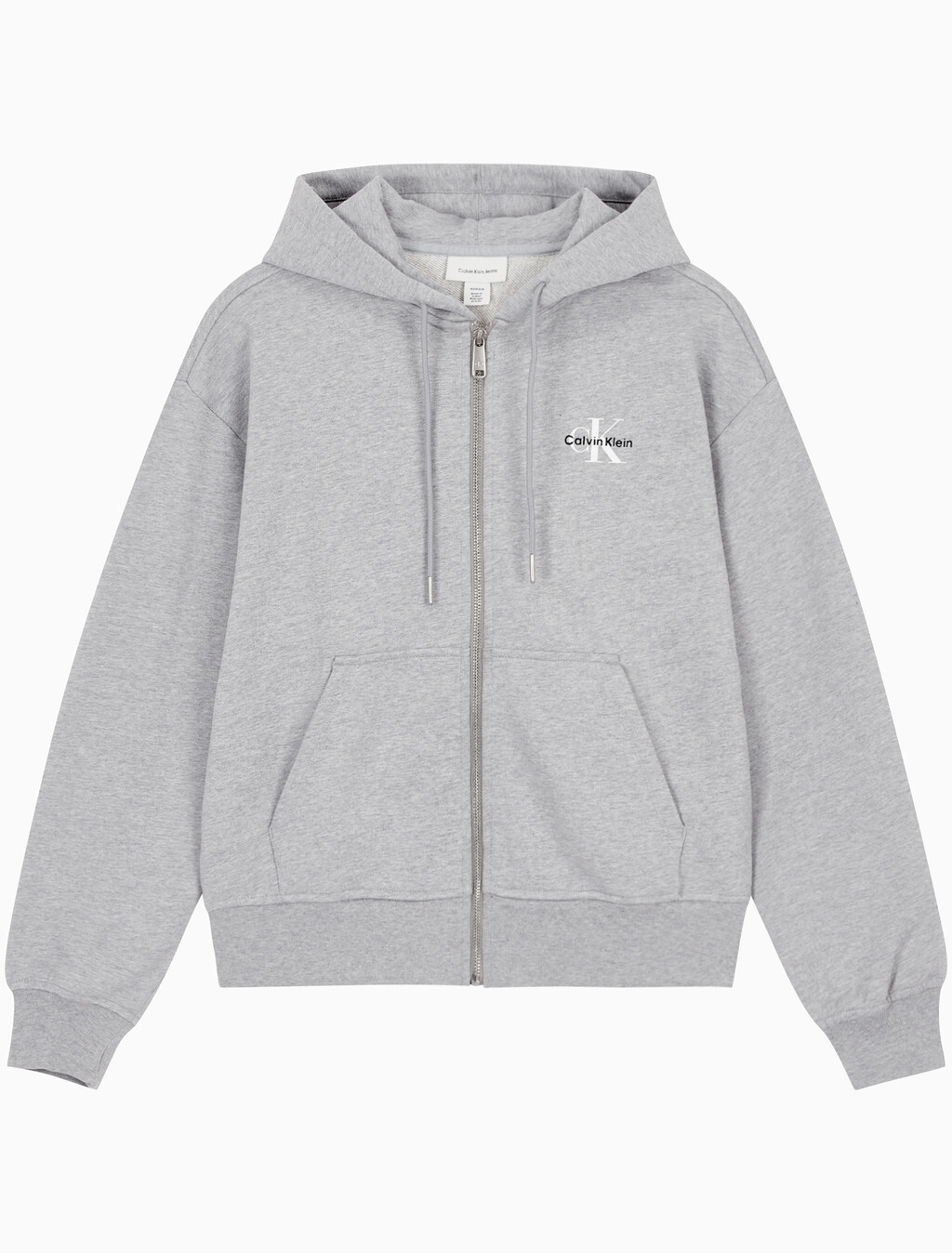Buy 여성 모노로고 프렌치테리 풀집 후디 in color HEROIC GREY HEATHER