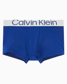 Buy 남성 리컨시더드 스틸 마이크로 3PK 로우라이즈 트렁크 in color MIDNIGHT BLUESIGNATURE BLUECLAY GREY