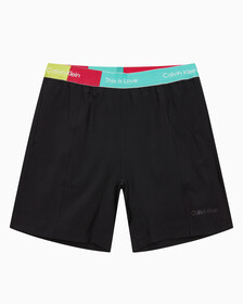 Buy 남성 레귤러 핏 프라이드 하이 스트레치 우븐 쇼츠 in color BLACK