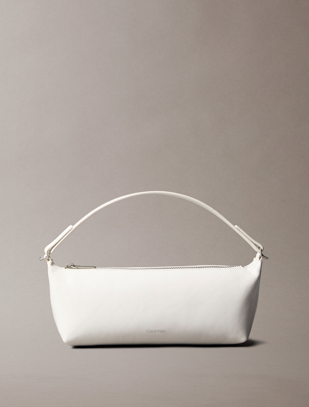 Buy 여성 엠보스드 로고 포일 글로시 콘브 백 in color White Alyssum