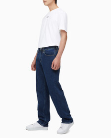 Buy 남성 90's 스트레이트핏 기모 미드블루 데님 in color MID BLUE BACK EMBRO