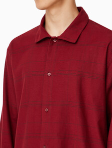Buy 남성 플란넬 슬립 롱슬리브 탑 in color BEAM PLAID SYRAH