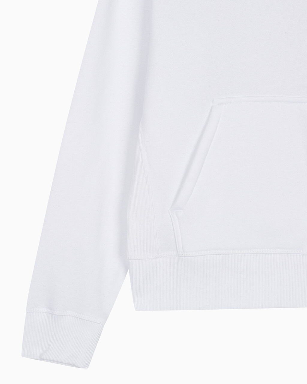 Buy 여성 릴렉스핏 CK 스몰 로고 기모 후디 in color BRILLIANT WHITE