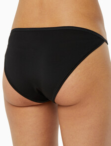 Buy 여성 CK 아이디얼 스트레치 마이크로 하이레그 스트링 비키니 in color BLACK