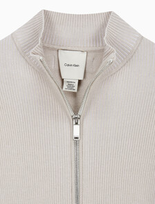 Buy 여성 L/S 풀 집업 스웨터 in color White