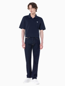 Buy 남성 스탠다드 스트레이트핏 다크블루 데님 in color CK RAW SELVEDGE