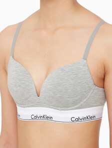 Buy 여성 모던코튼 AF 푸쉬업 브라 in color GREY HEATHER