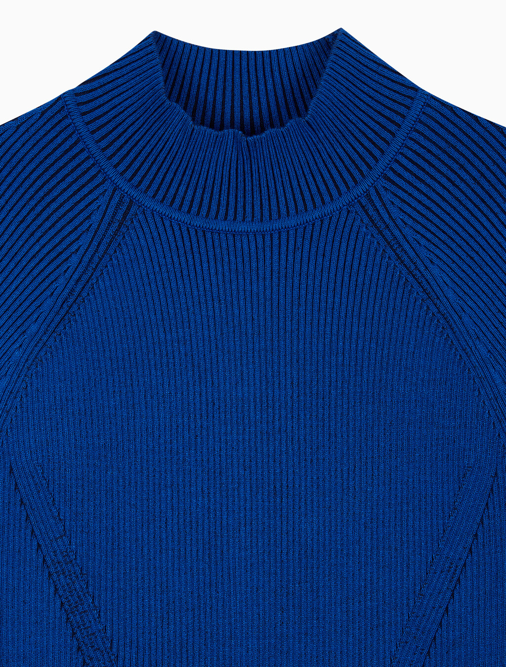 Buy 여성 L/S 모크넥 풀오버 스웨터 in color blue