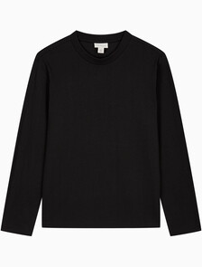 Buy 남성 릴렉스 핏 시즈널 모노그램 긴팔 티셔츠 in color BLACK