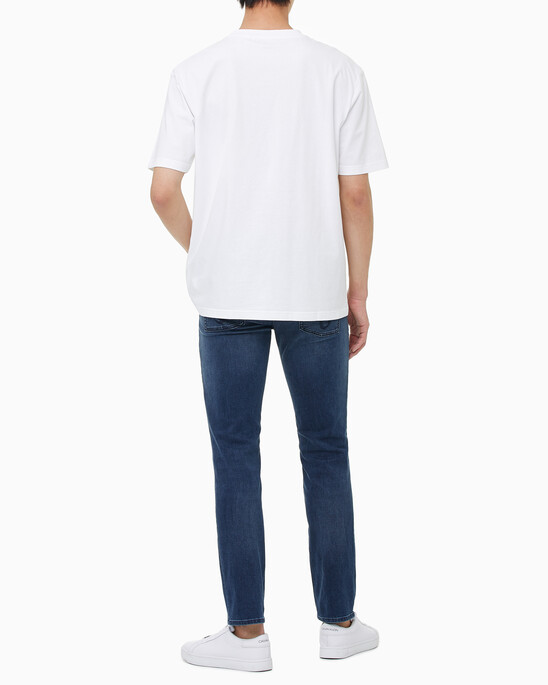 남녀공용 릴렉스핏 헤비 코튼 로고 반팔 티셔츠