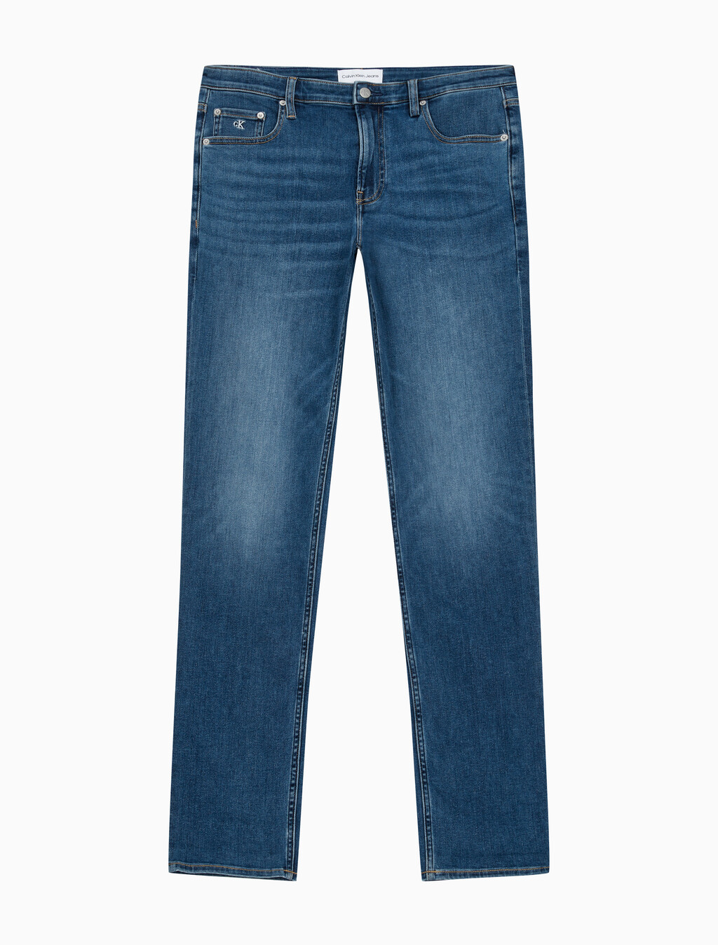 Buy 남성 바디핏 미드블루 이탈리안 데님 in color MID BLUE BACK EMBRO