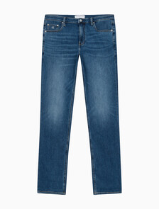 Buy 남성 바디핏 미드블루 이탈리안 데님 in color MID BLUE BACK EMBRO