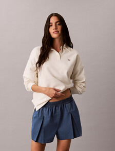 Buy 여성 플리츠 애슬레틱 쇼츠 in color Paradise Blue