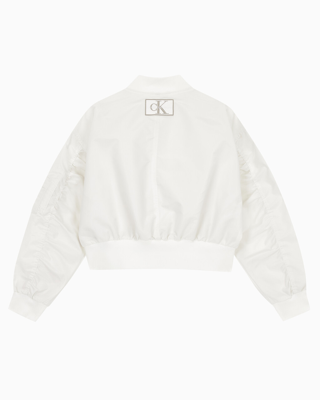 Buy 여성 릴렉스핏 크롭 보머 재킷 in color WHITE
