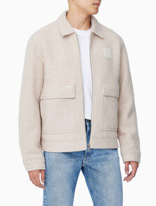 Buy 남성 릴렉스핏 텍스처 울 자켓 in color LIGHT BEIGE