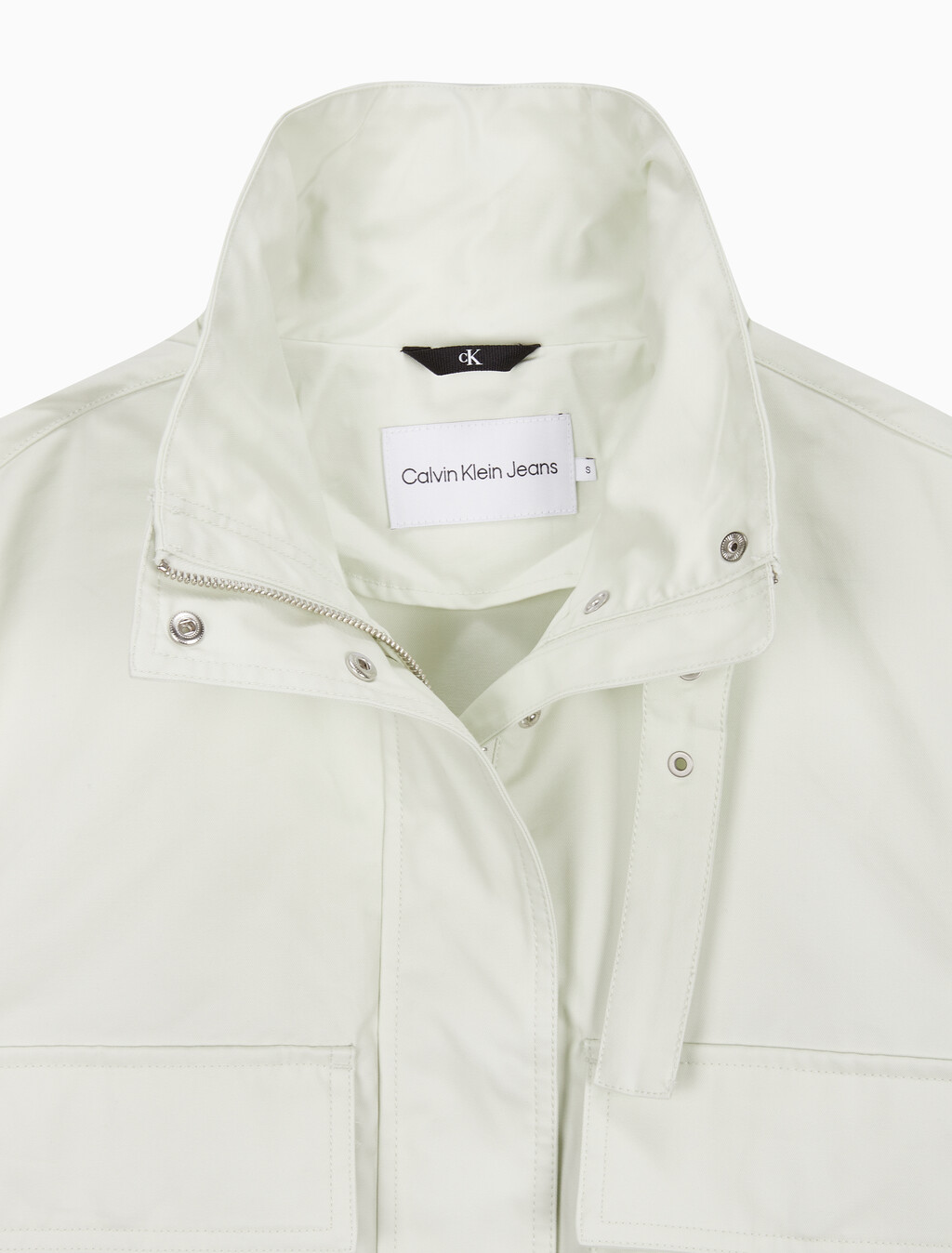 Buy 여성 코튼 유틸리티 숏 자켓 in color WHITE