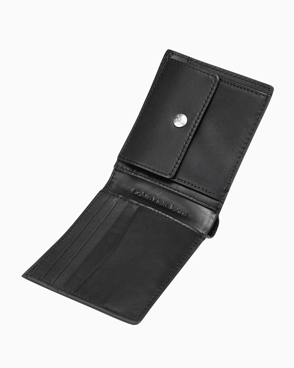 Buy 남성 CKJ 모노 하드웨어 코인케이스 빌폴드 in color BLACK