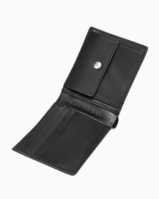Buy 남성 CKJ 모노 하드웨어 코인케이스 빌폴드 in color BLACK