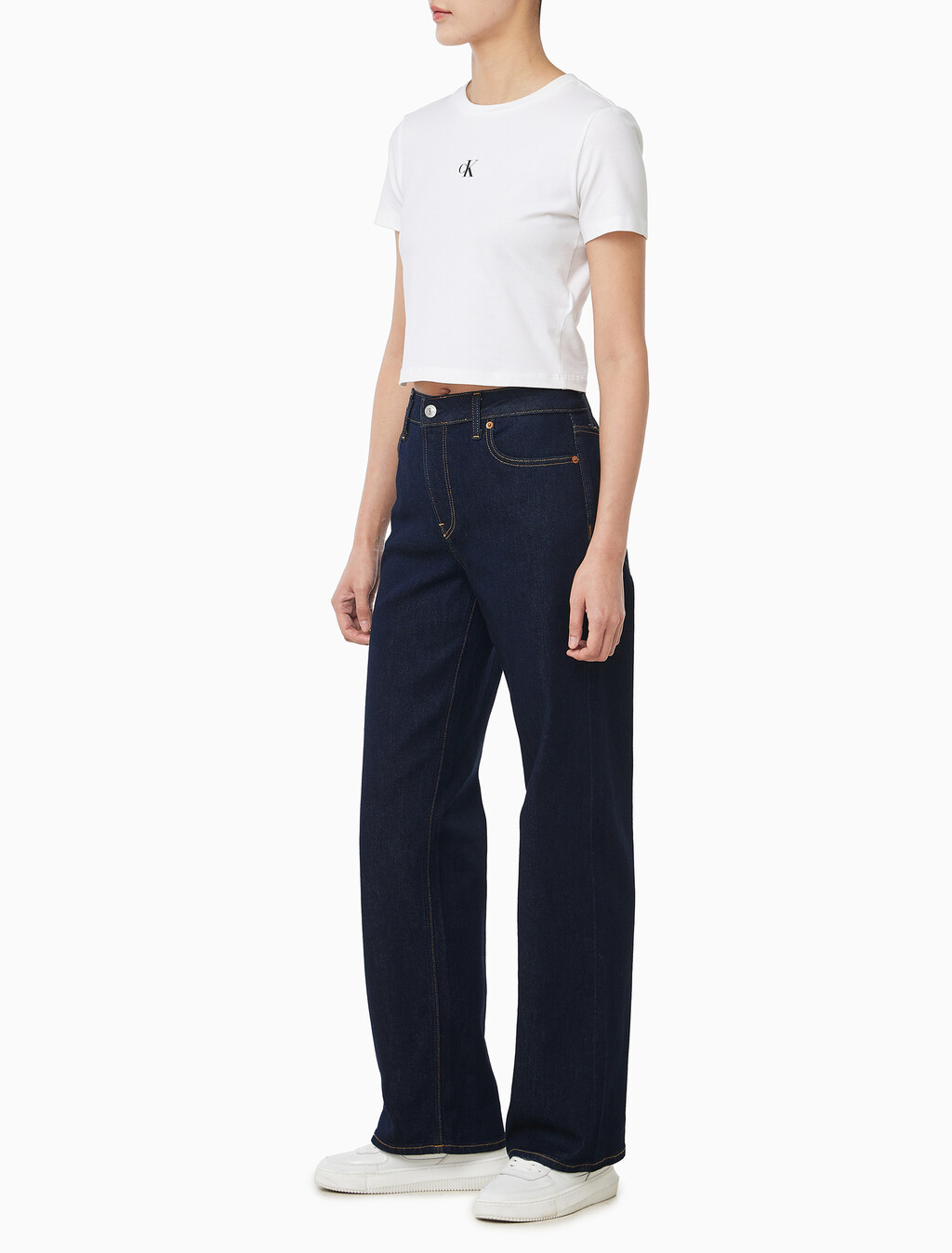 Buy 여성 90S 스트레이트 에코 데님 in color RINSE BLUE