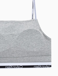 Buy 여성 아이콘 코튼 모달 백리스 브라렛 in color GREY HEATHER