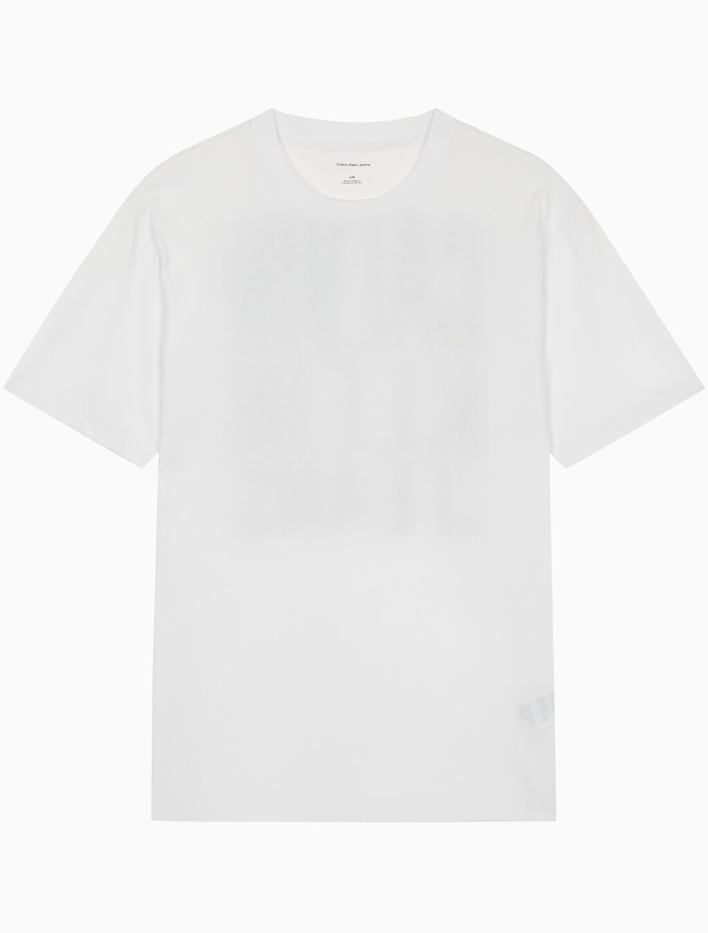 Buy 남성 레귤러핏 CKJ 백로고 그래픽 반팔 티셔츠 in color BRILLIANT WHITE