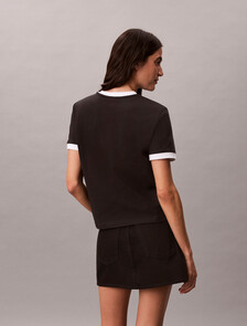 Buy 여성 캘빈클라인 링거 티 in color BLACK