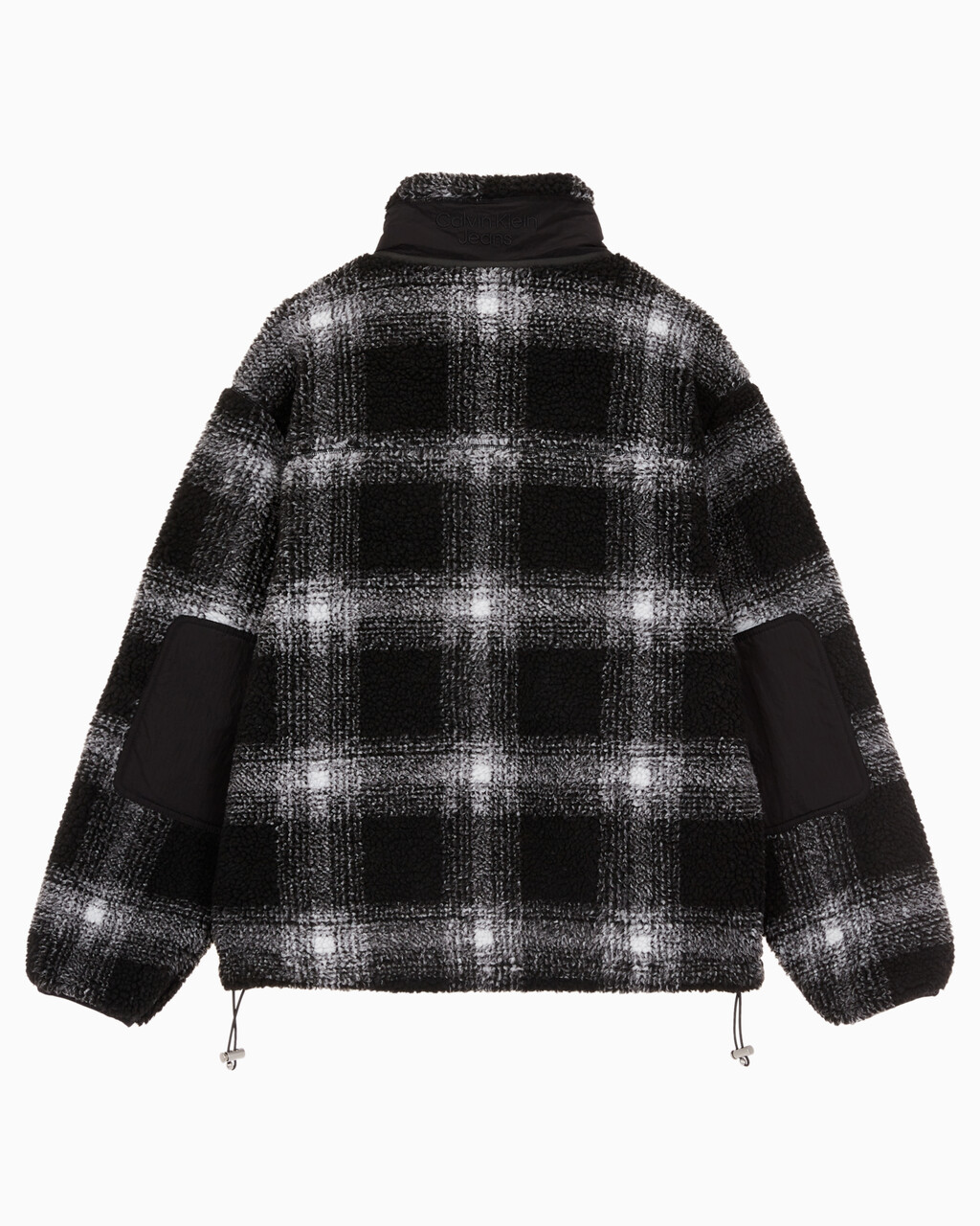 Buy 남성 셰도우 플래드 쉐르파 자켓 in color CK BLACK
