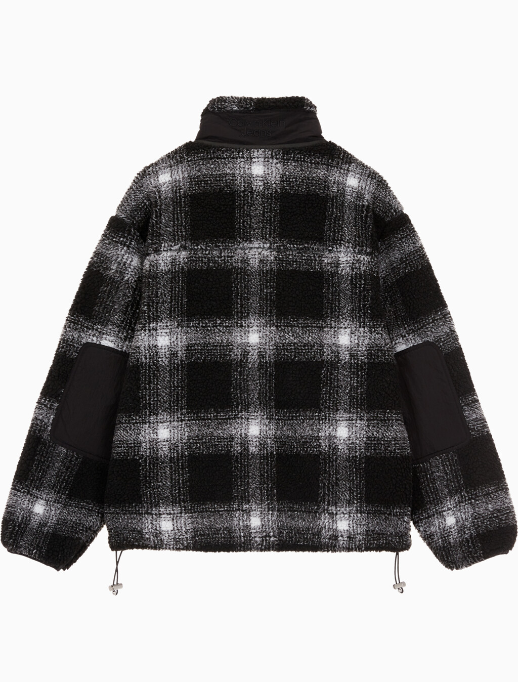 Buy 남성 셰도우 플래드 쉐르파 자켓 in color CK BLACK