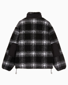 Buy 남성 셰도우 플래드 쉐르파 자켓 in color CK BLACK
