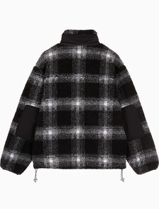 Buy 남성 셰도우 플래드 쉐르파 자켓 in color CK BLACK