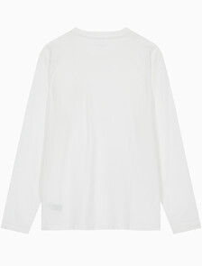 Buy 남성 레귤러핏 그래픽 로고 긴팔 티셔츠 in color BRIGHT WHITE