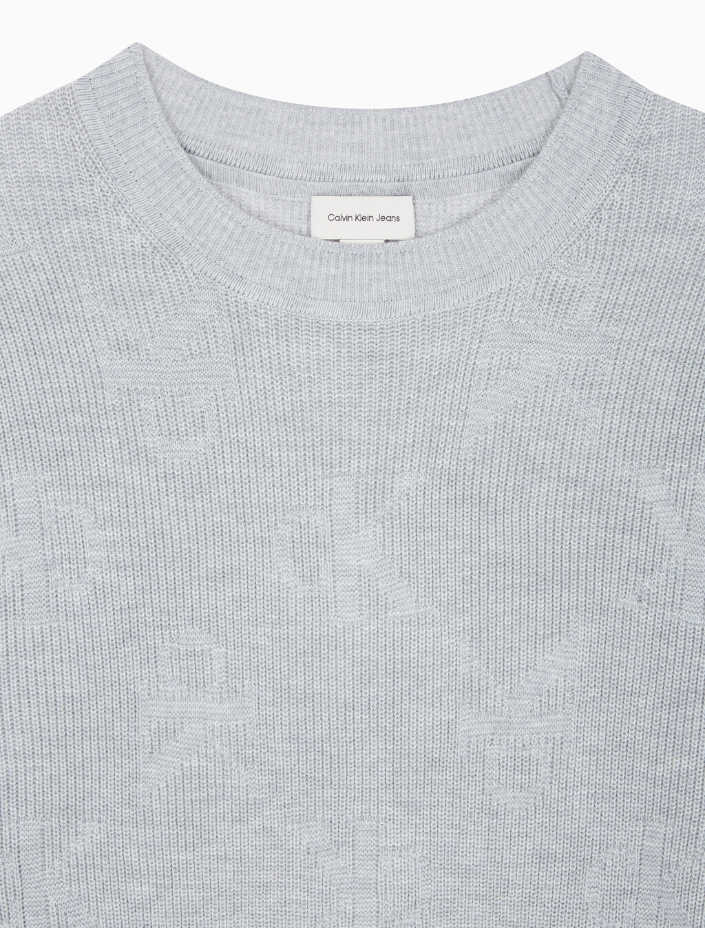 Buy 남성 AOP 니트 스웨터 in color LIGHT GREY HEATHER