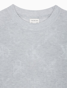 Buy 남성 AOP 니트 스웨터 in color LIGHT GREY HEATHER