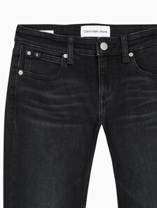 Buy 여성 바디핏 5포켓 앵클 블랙 데님 in color WASHED BLACK LOGO LACE