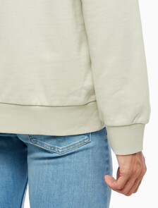 Buy 남성 롱슬리브 스텐실로고 테리 크루넥 스웻셔츠 in color BEIGE