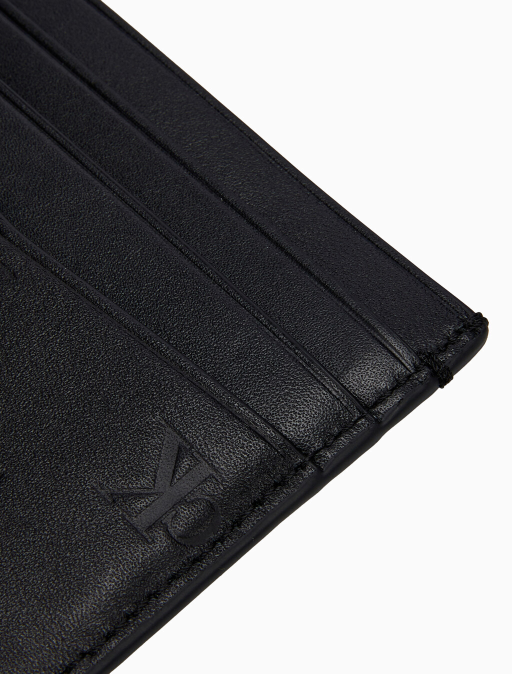 Buy 남성 CK AOP 엠보스 로고 카드케이스 in color BLACK