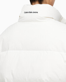 Buy 여성 숏 렝스 스탠드 카라 푸퍼 다운 재킷 in color WHITE