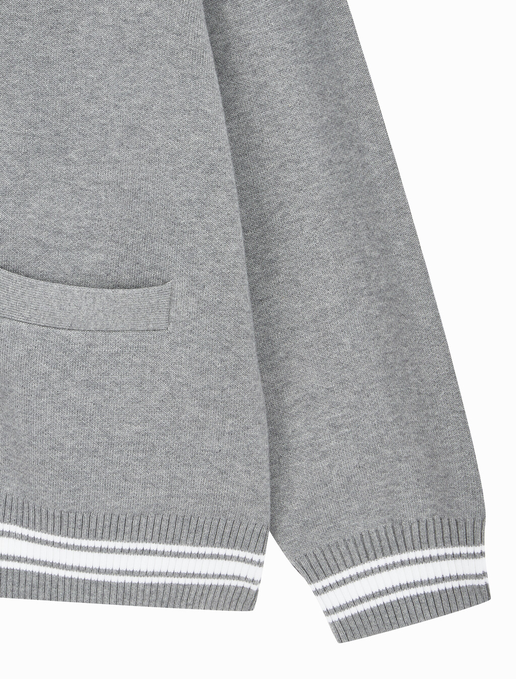 Buy 남성 바시티 가디건 스웨터 in color MID GREY HEATHER