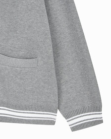 Buy 남성 바시티 가디건 스웨터 in color MID GREY HEATHER