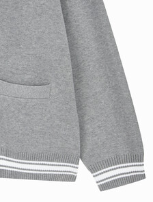 Buy 남성 바시티 가디건 스웨터 in color MID GREY HEATHER