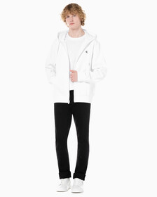 Buy 남성 바디핏 기모 블랙 데님 in color WASHED BLACK LOGO LACE