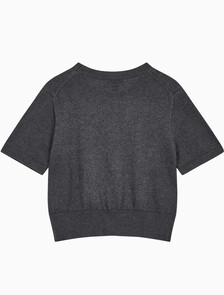 Buy 여성 청키 코튼 그래픽 풀오버 in color CHARCOAL HEATHER