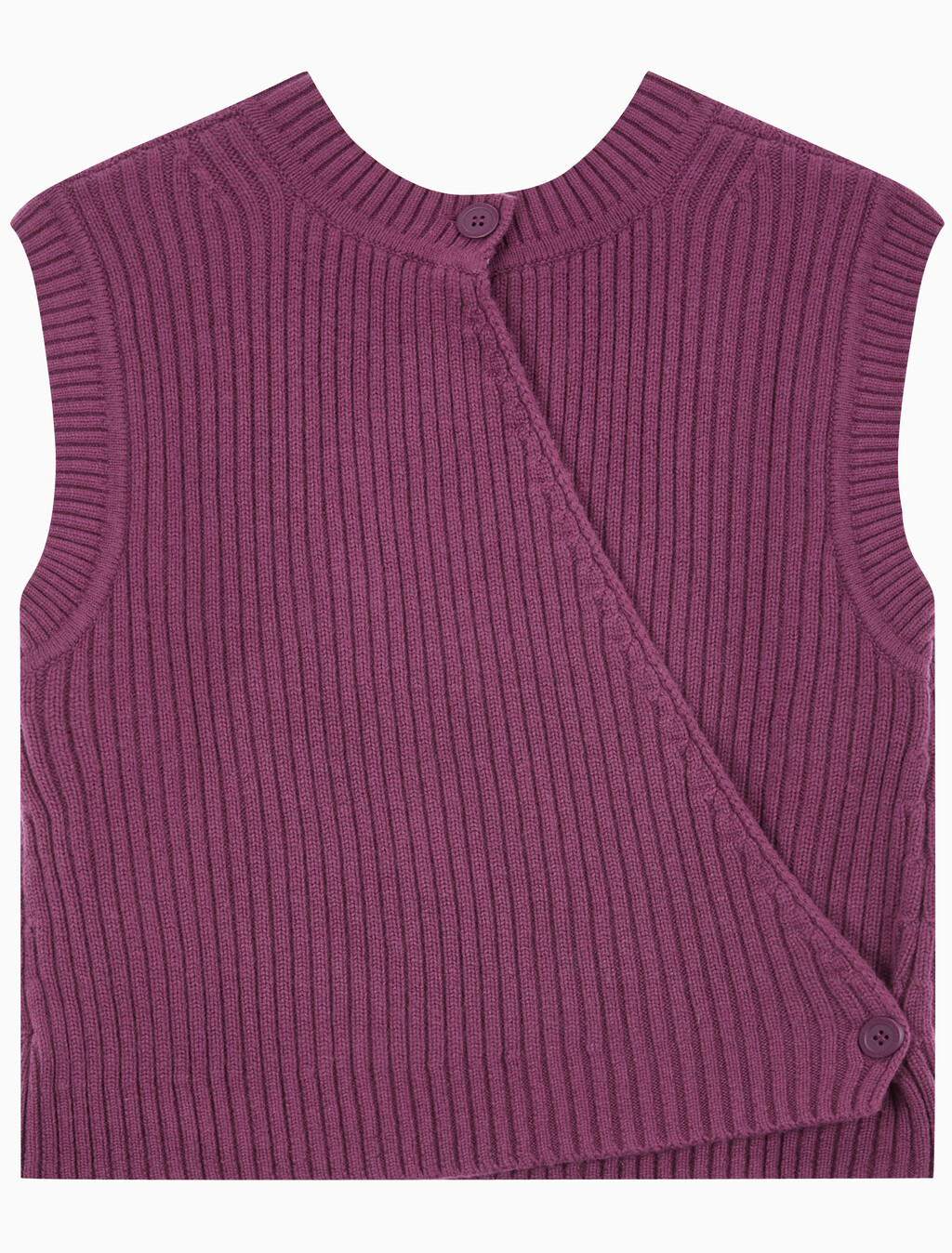 Buy 여성 캐시미어 백 디테일 탱크 in color AMARANTH 