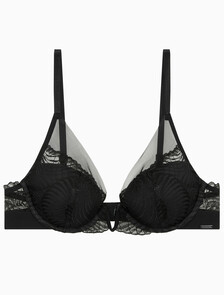 Buy 여성 CK 블랙 지오 레이스 AF 플런지 브라 in color BLACK