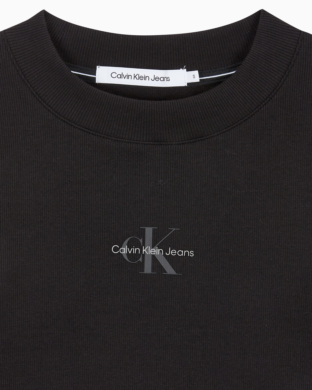 Buy 여성 롱슬리브 모노그램 베이비 티 in color CK BLACK
