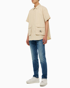 Buy 남성 유틸리티 오버핏 반팔 셔츠 in color CLASSIC BEIGE